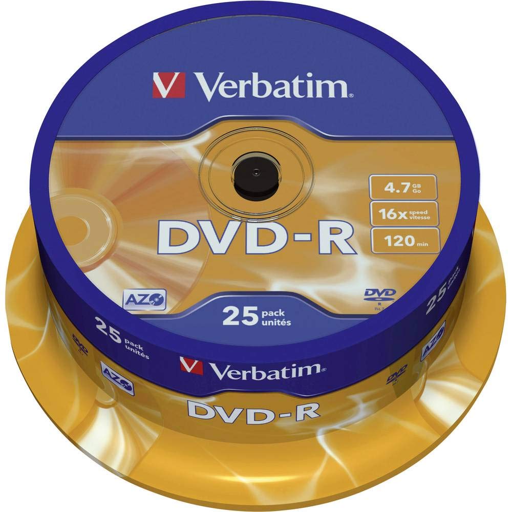 DVD-R Verbatim Advanced AZO 16X/ Tarrina-25uds
