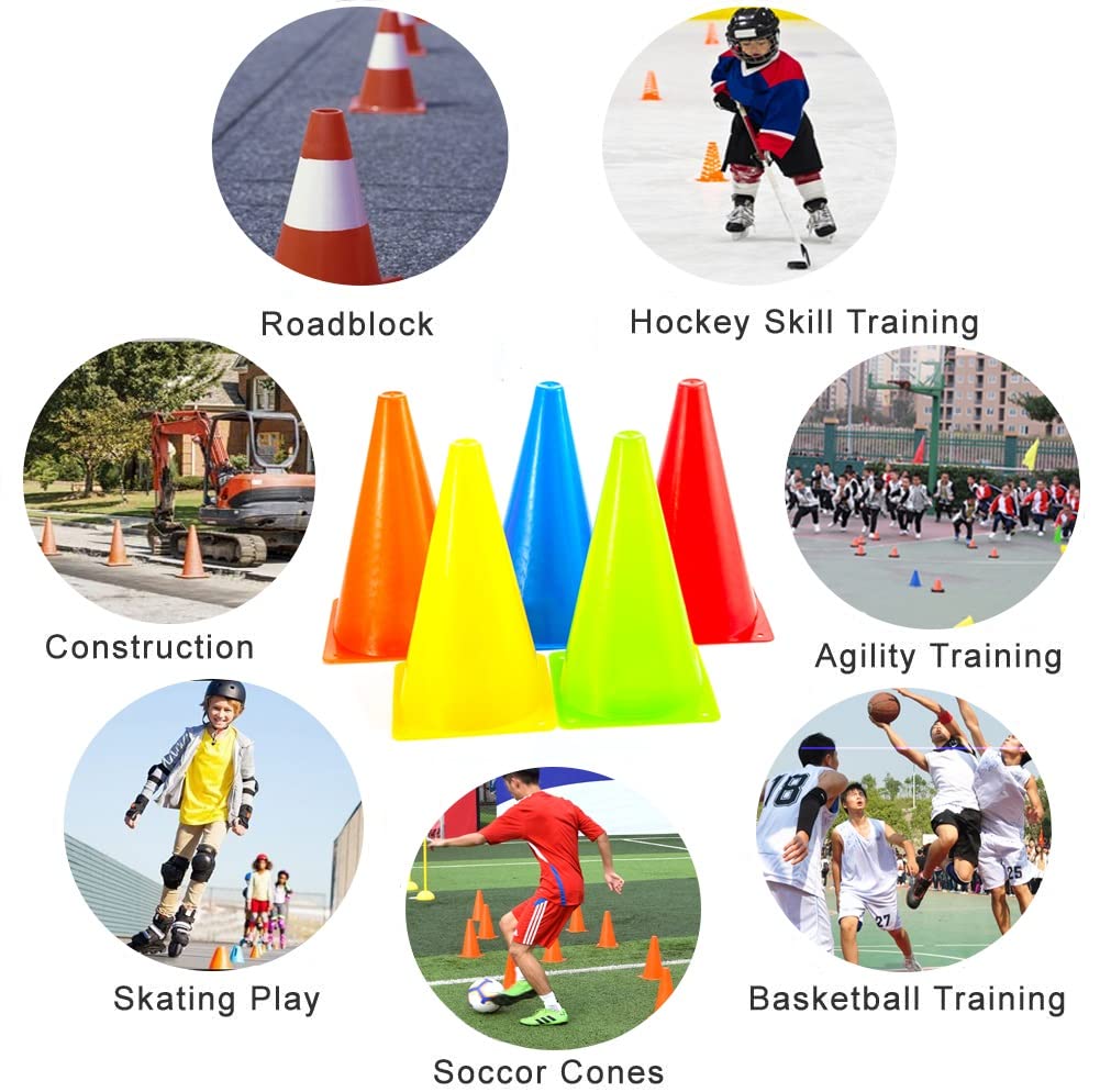 Coni Sportivi Cono di Addestramento del Traffico del Cono del Cono del Cono di Calcio da 15 Pollici, attività da Interno/for Esterni Agilità del Cono del Cono del Cono del Cono