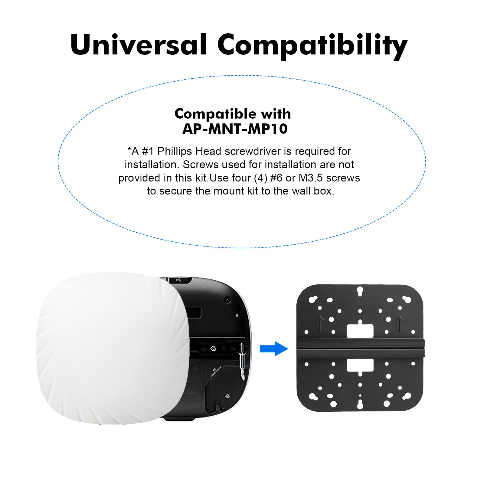 Kit di staffe di montaggio per punto di accesso wireless, per HP, Aruba AP-MNT-MP-E, metallo, supporto da parete, anello di serratura, cassetta degli attrezzi