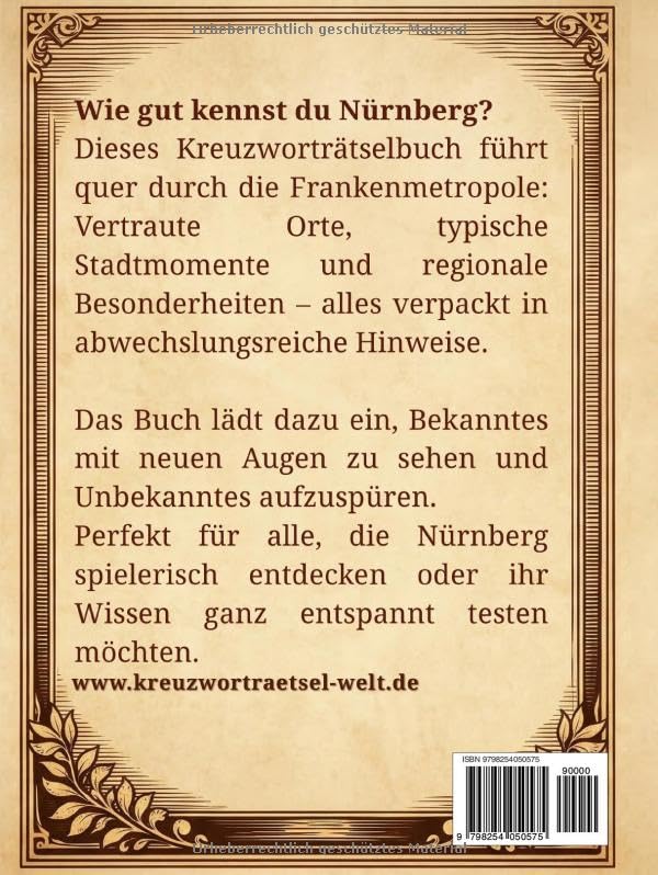 Mots croisés sur Nuremberg format géant avec 100 grilles - 3
