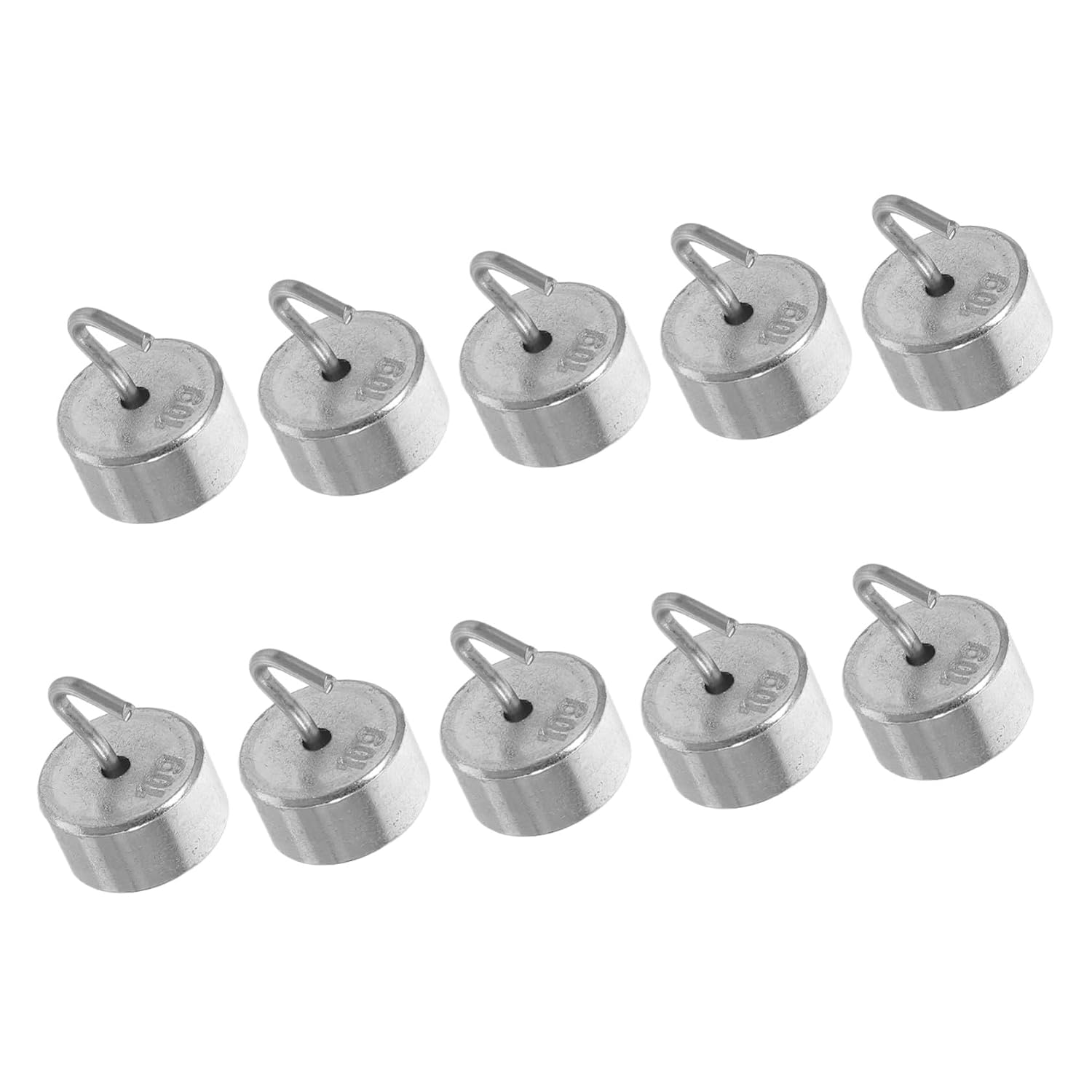 CHILDWEET 10pcs Hooked Lab Weights Chrome-Plated Calibration Weight Set for Digital Scales Physics Experiments Teaching Precision Gram Scale Calibration Tools