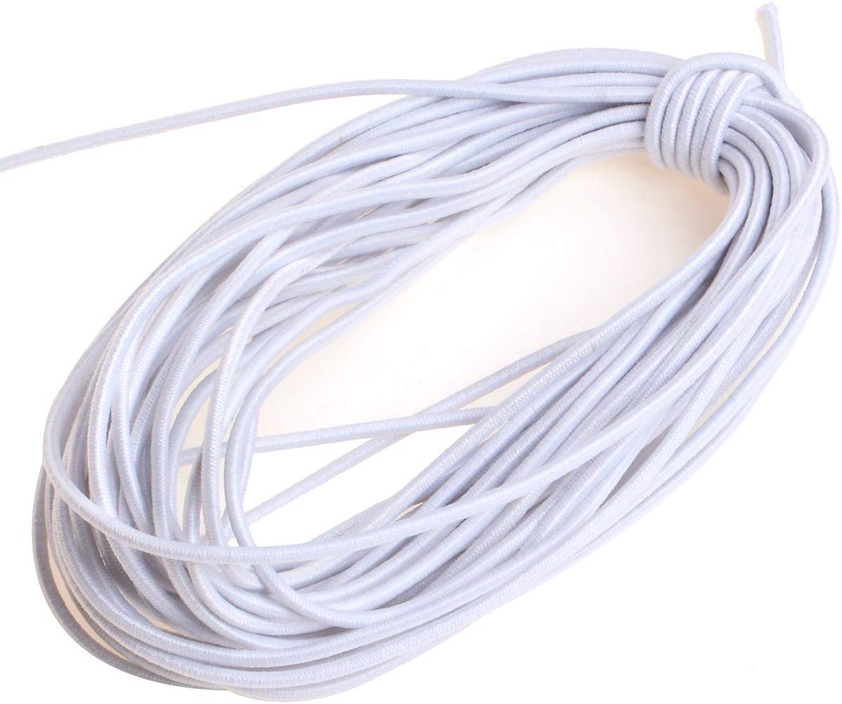 4 mm White Round Heavy Elastic Cord Length 8 Meters-image-7