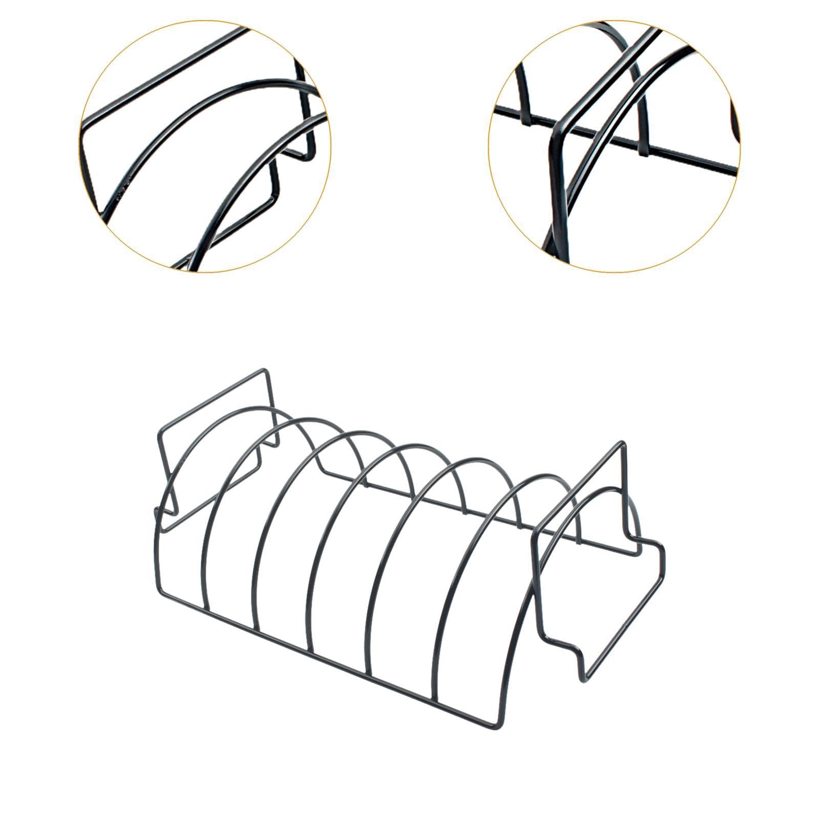 LOVIVER Support à côtes levées, Support à rôtir en Fer antiadhésif, Cadeaux Robustes, 6 Supports complets de côtes levées, Support à Steaks au Barbecue,