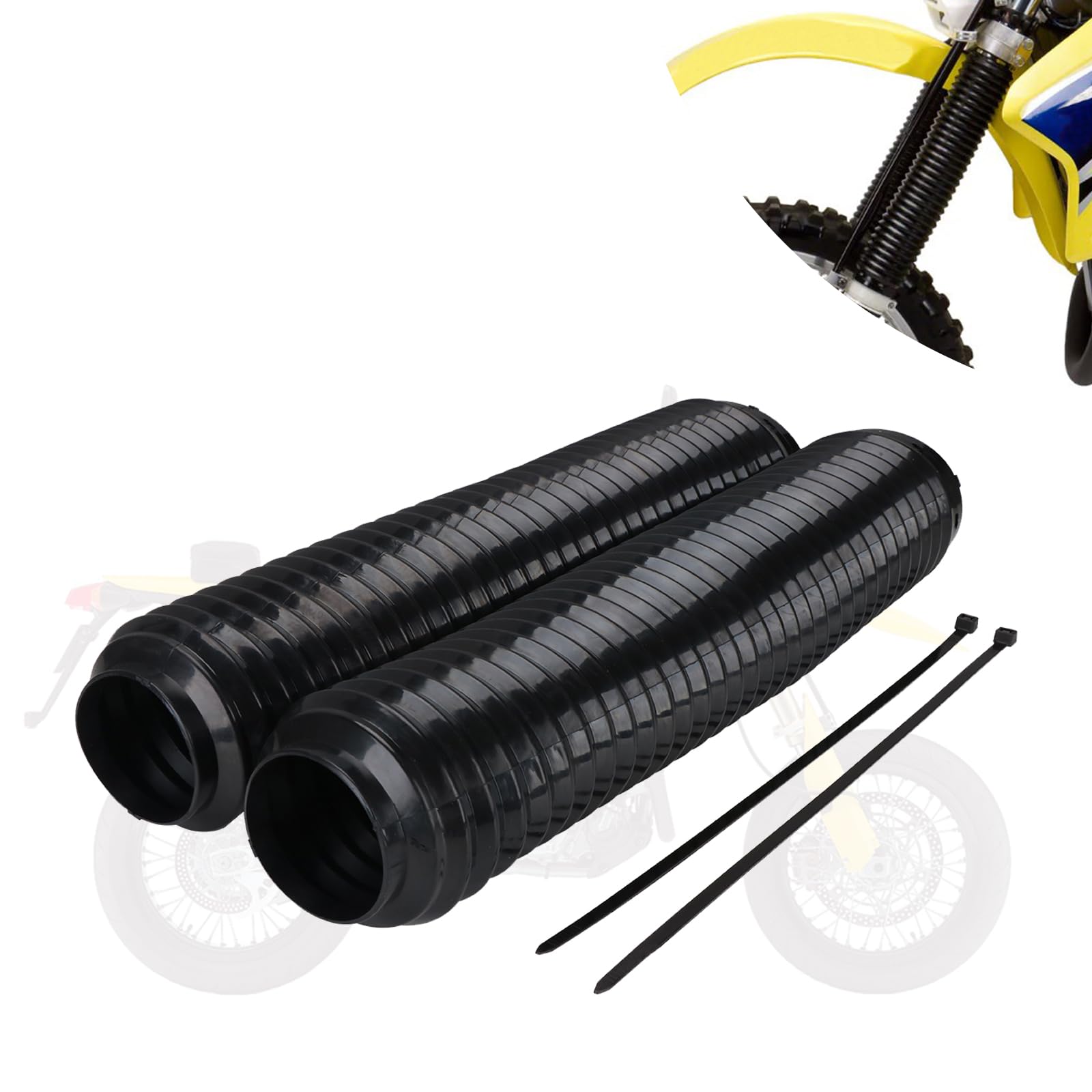 ②cb400f/フロントフォーク/当時物/398/408/cb350f/koni Amazon.com: BAOUFF Front Fork Cover Boots with Cable Ties for