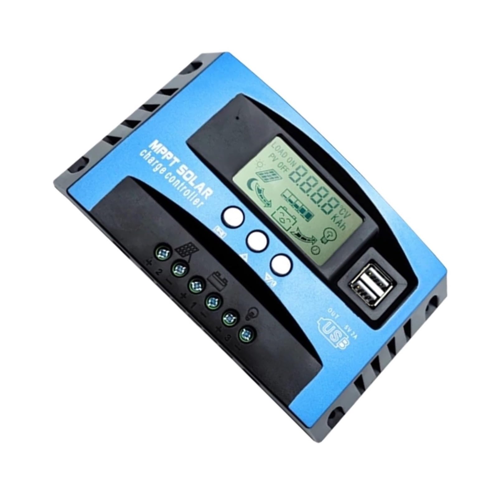 Kontroler ładowania słonecznego, Kontroler Ładowania Słonecznego MPPT 30A 40A 50A 60A 80A 100A Wyświetlacz LCD 12V 24V Podwójny Port USB I Rozładowanie(30A)