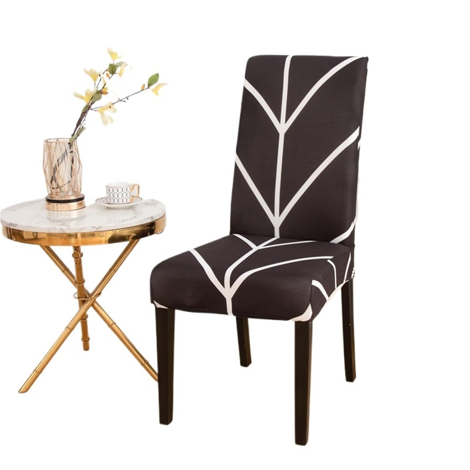 ITRHJTGP Chair Covers Stretch Dining Room Chair Cover Spandex Non-Slip Parsons Kitchen Removable To Clean Trim(F,6pcs chair cover)