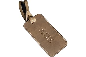 Personalized Monogram Leather Luggage Tags
