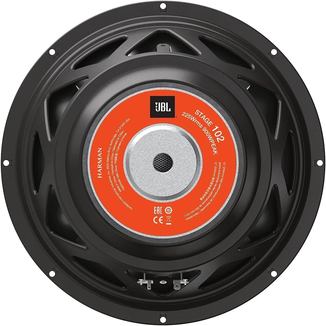 JBL Stage 102 subwoofer auto passivo 10 pollici 225 W RMS 900 W Max 4 Ohm 35-200 Hz