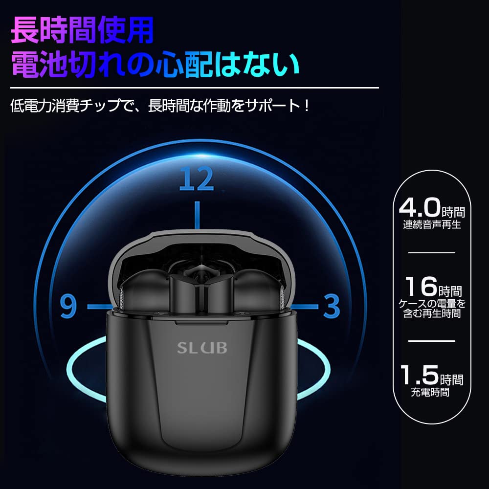 Amazon.co.jp: Bluetooth 5.2 ワイヤレスイヤホン【ENCノイズキャンセ