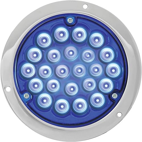 GG Grand General 82271 azulazul 4 pulgadas perla 24 llevó la luz con la vivienda fundida a presión transparente