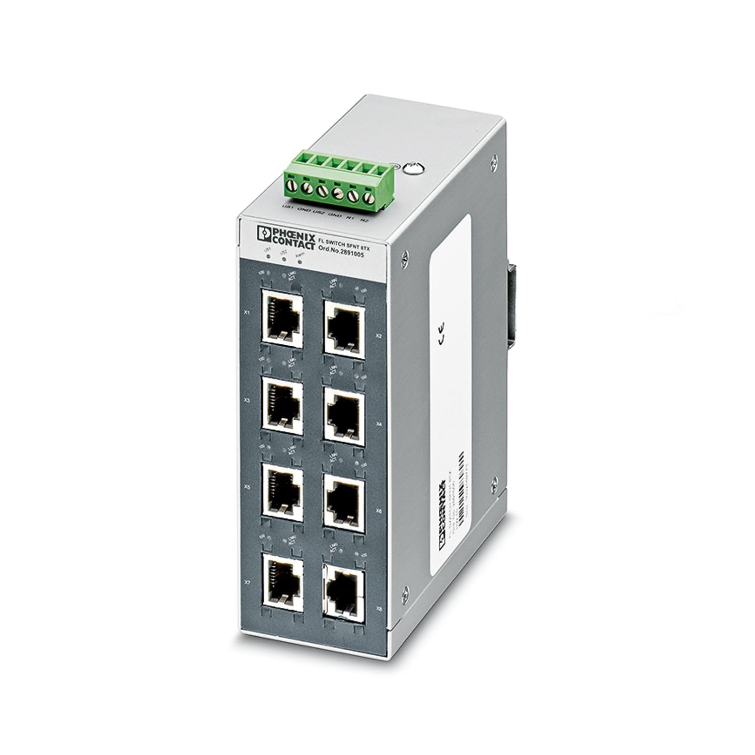 Phoenix Contact 2891005 Industrial Ethernet Switch FL Switch SFNT 8TX, Wide-Temp 8 RJ45 Ports