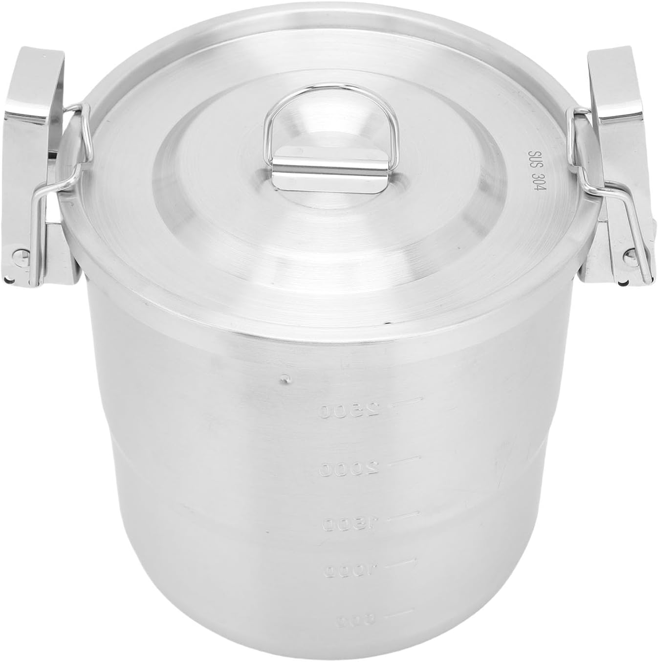 Fafeicy Camping Pot, 304 Stainless Steel Heat Proof Portable Medium Capacity Cookware for Hiking and Outdoor Cooking
