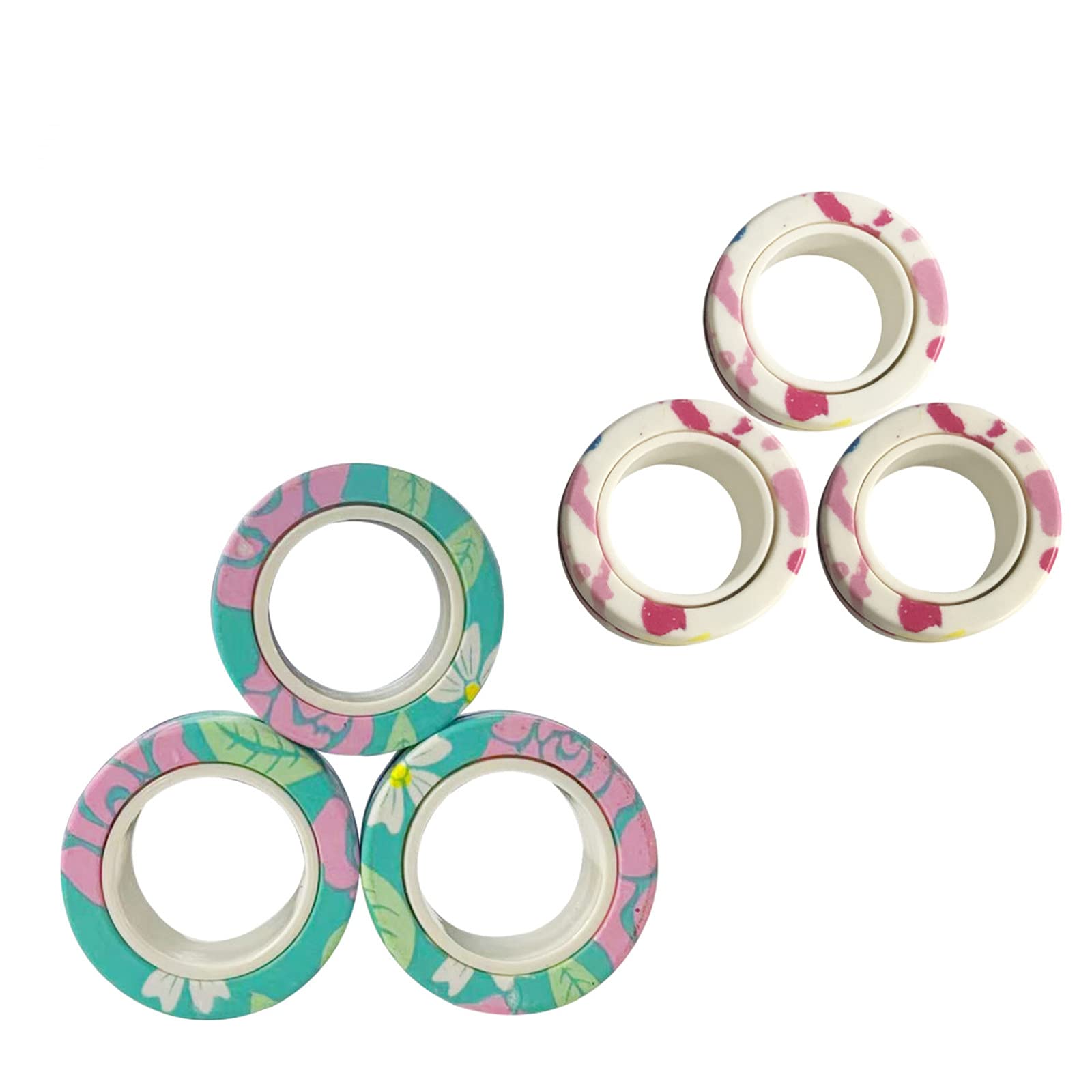 Fidget Toys, Stress-Relieving Toys,Magnetic Rings, Professional Colorful Finger Trouble Toys, Magic Finger Rotating Rings, Relieve Anxiety And Autism Children And Adults