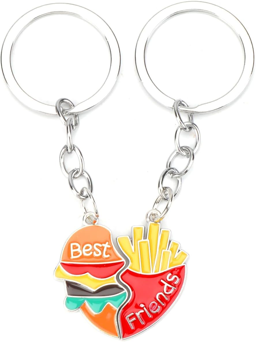 Friendship Keychain,Heart-Shaped Matching Keychain for Best Friends,Birthday Graduation Gifts for Women Friends