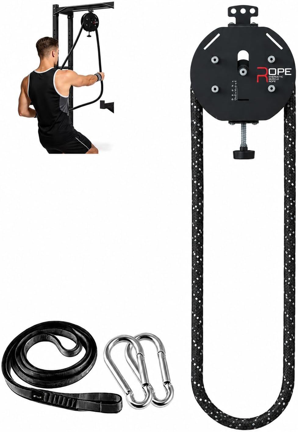 Endless Rope Trainer, Portable Cable Pulley System