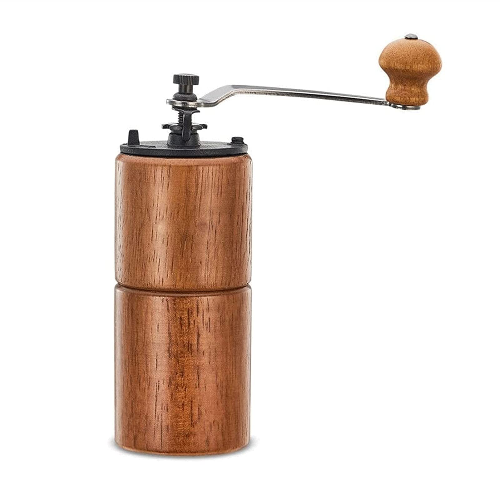 Macinacaffè Manuale Macinacaffè Manuale in Legno con Macina Ceramica Regolabile Dimensioni Compatte con Pennello Perfetto per L'home Office E I Viaggi