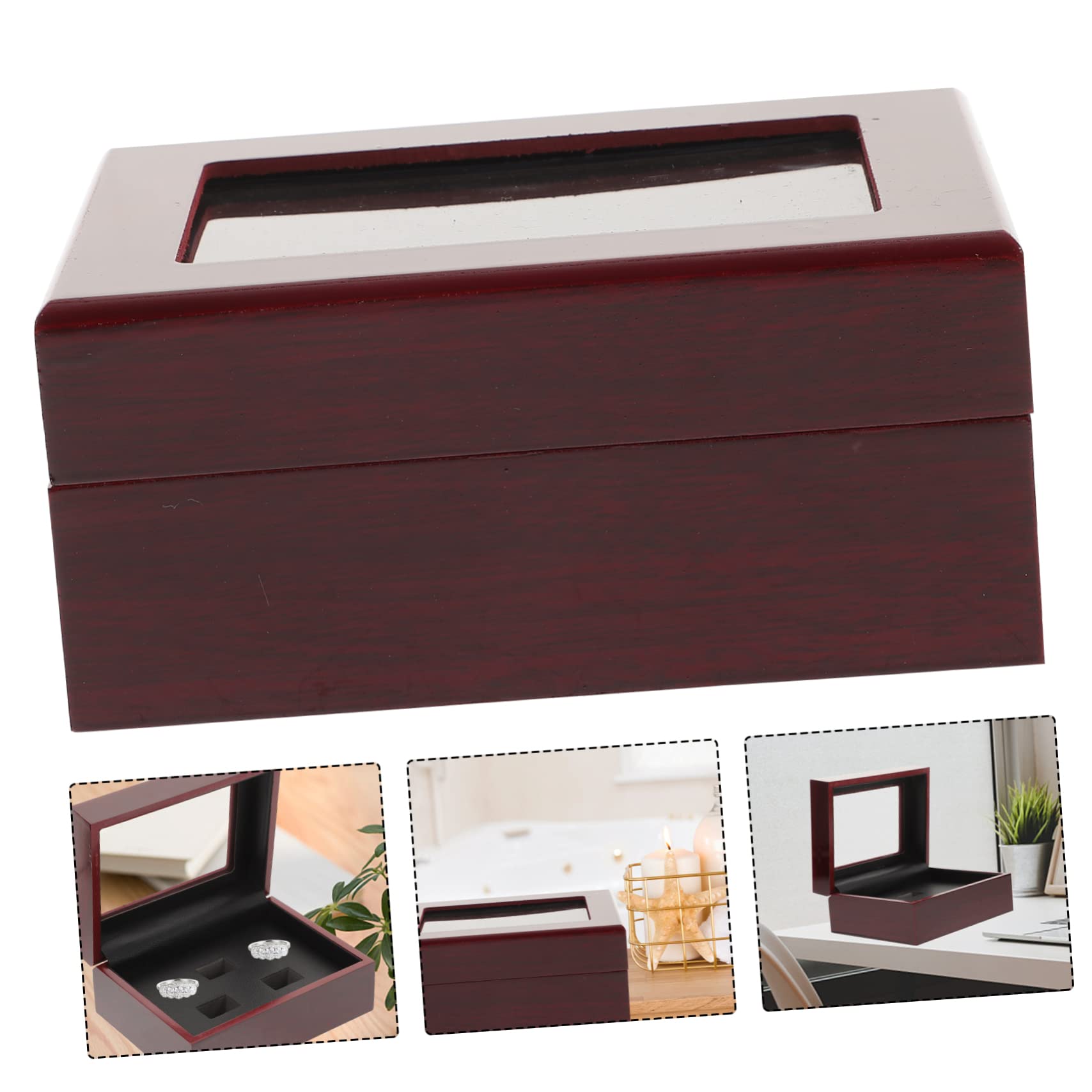 Kreatywne etui na pierścionek Multi pudełko na biżuterię na pierścionki i kolczyki Retro Design bezpieczny organizer do przechowywania biżuterii na zaręczyny i wesela