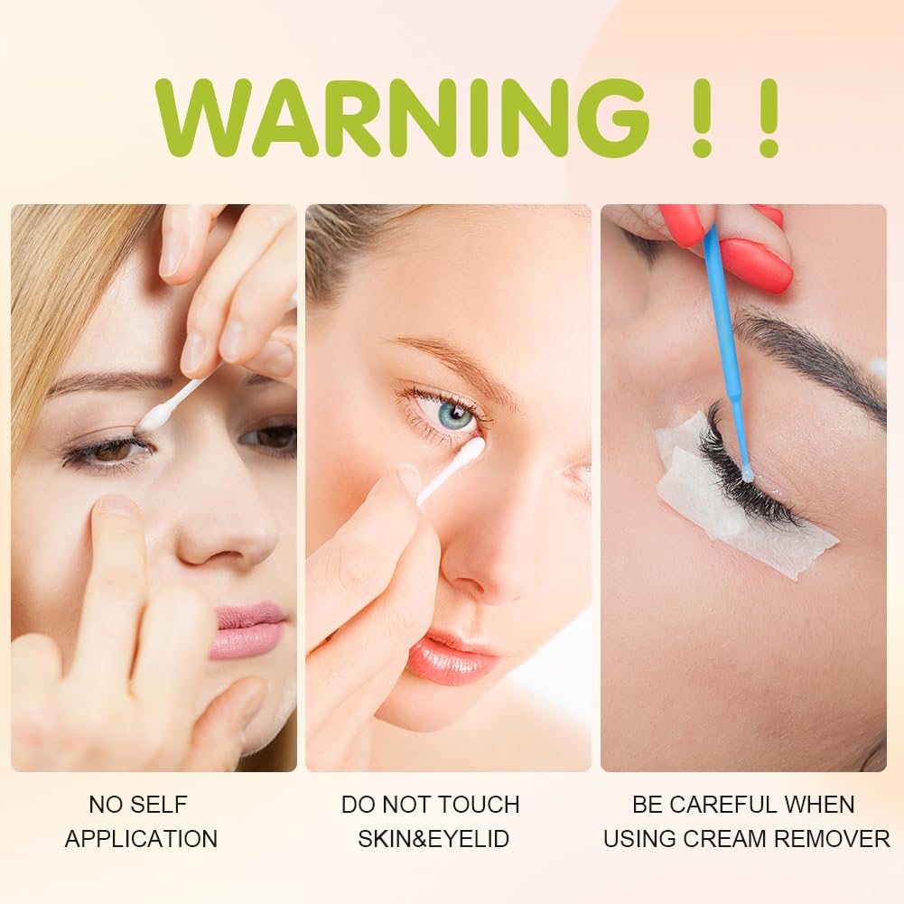 LOPHE Removedor de Adhesivo para Pestañas, 15 g Removedor de Maquillaje de Ojos, Removedor de Adhesivo En Crema para Extensión de Pestañas de, Adecuado para Personas Con Ojos Sensibles, Aroma a Lima