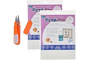 Best Printable Shrink Film Pack (6 White Sheets) with Bonus Scissors