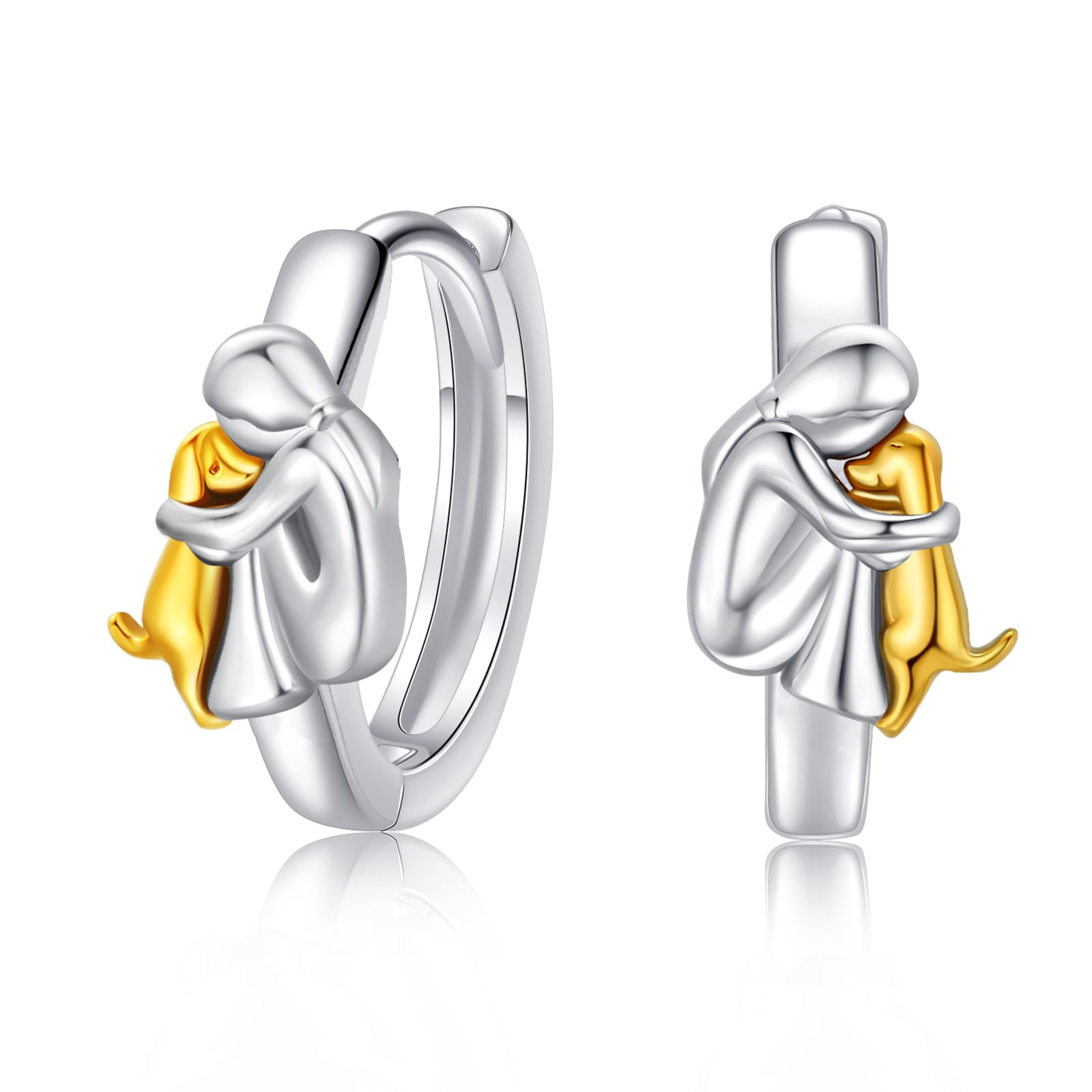 925 Sterling Silver Dog Earrings Cute Animal Puppy Stud Earrings Dog Jewelry Gifts for Women Girls Pet Lover Hypoallergenic Earrings for Sensitive Ears