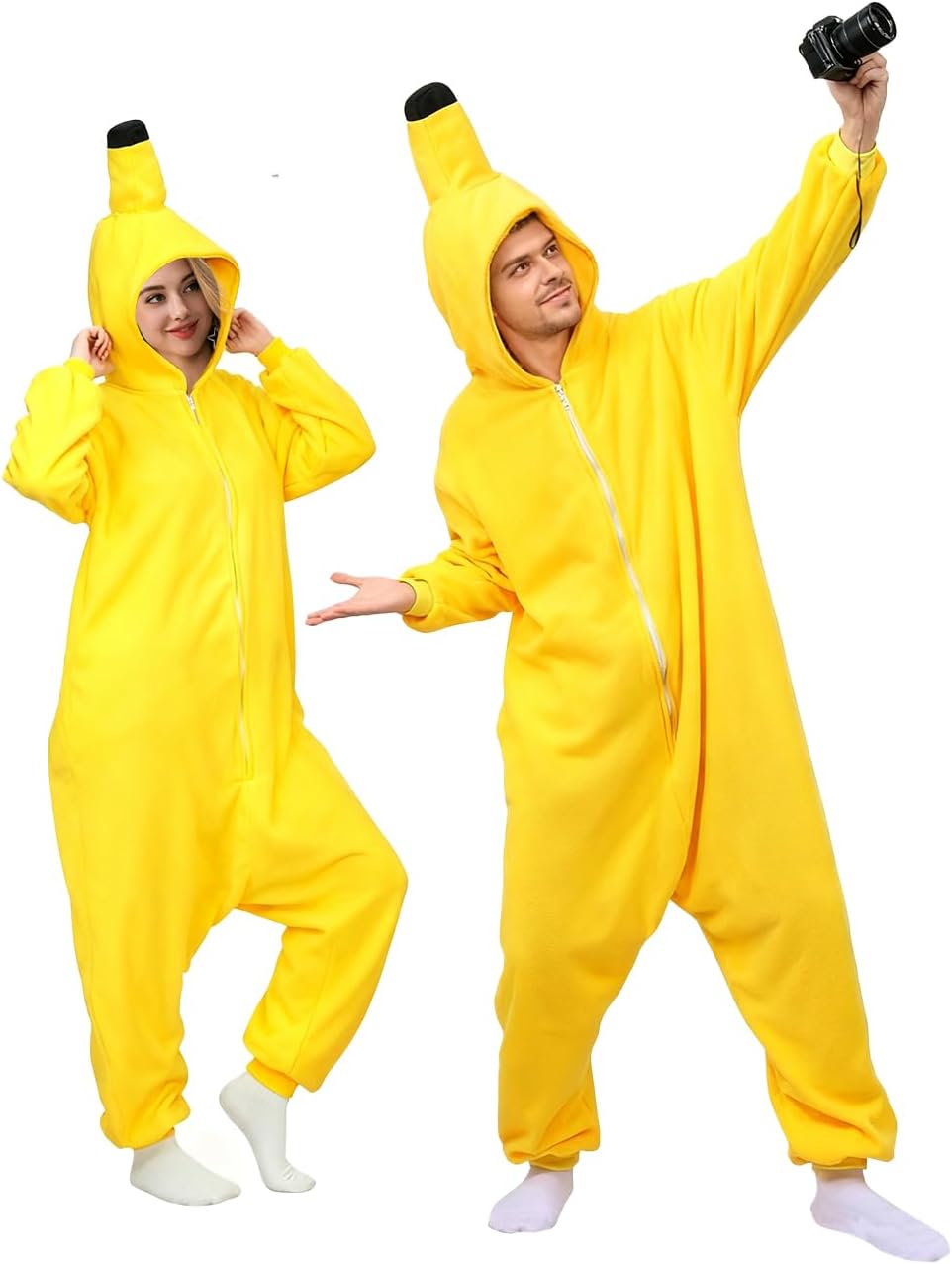 Banana Onesie Adult, Banana Halloween Costumes, Couples Costume - Image 2
