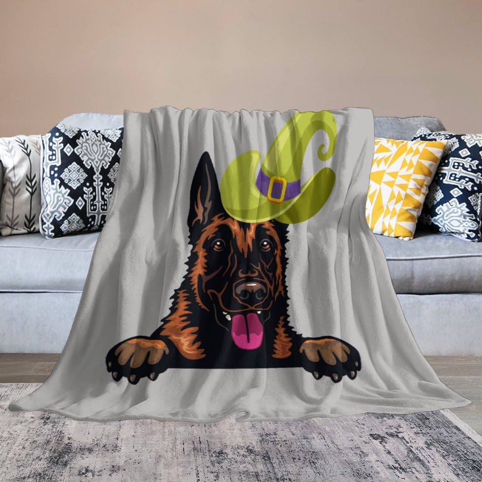 Couverture douce malinois cadeau Halloween idéal pour passionné