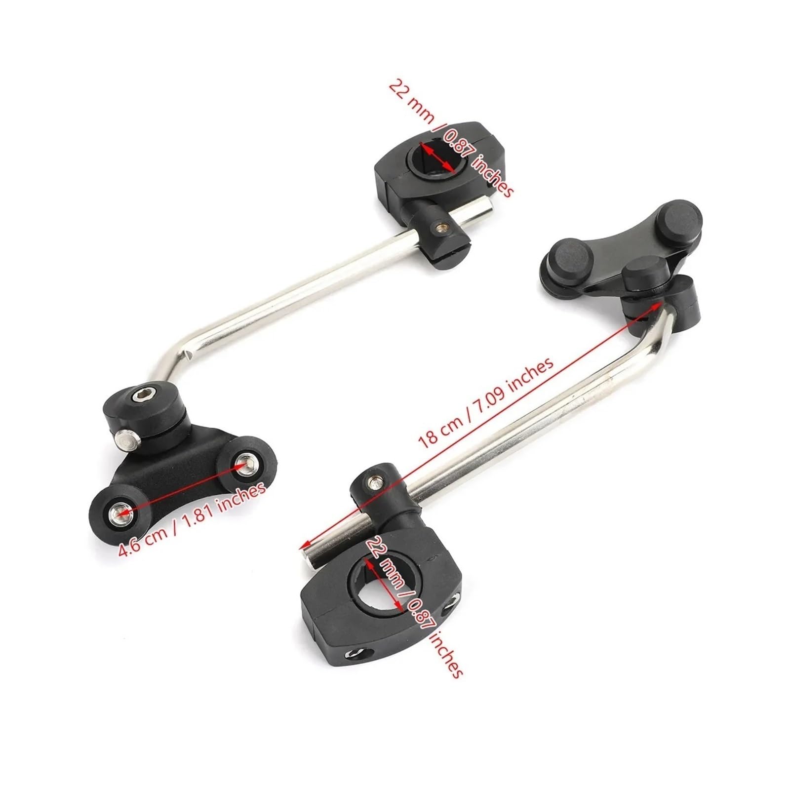 Paravento Universale Moto Per BAJAJ Pulsar NS200 RS200 Dominar 400 Staffa Regolabile 7/8 "22mm Manubrio Parabrezza Deflettori Parabrezza(Smoke)