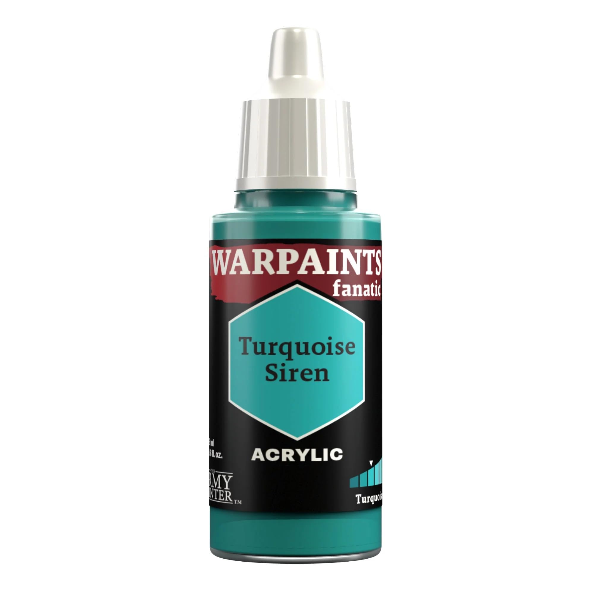 The Army Painter, Warpaints Fanatic Turquoise Siren Single Acrylics, Miniature Hobby Painting, Quality Paint for Miniature Wargaming
