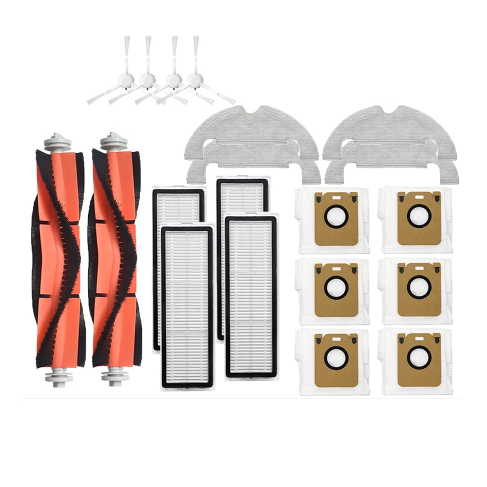 Compatible con accesorios Dreame Bot D10 Plus RLS3D Robot aspirador filtro Hepa fregona cepillo lateral principal bolsa de polvo piezas de repuesto(Chocolate)