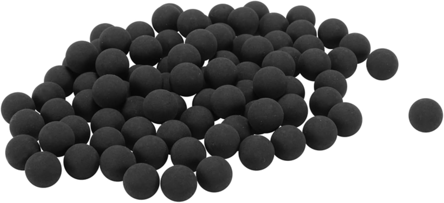 T4E Premium Rubber Ball Ammo for Paintball Guns, Black, .43 Caliber, 430 Count
