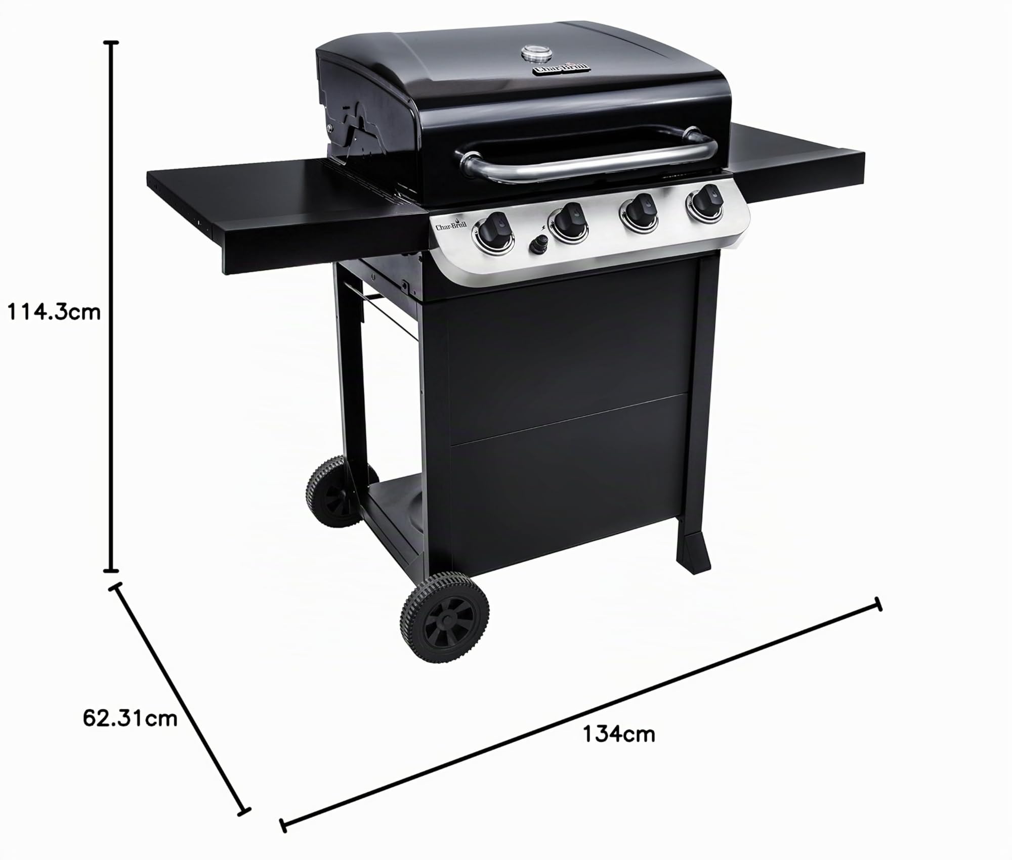 Char-Broil Barbacoa de Gas Convective 410 B - Barbacoa a gas con 4 quemadores de acero inoxidable, rejillas de hierro fundido - Ideal para cocinar al aire libre, jardín y patio