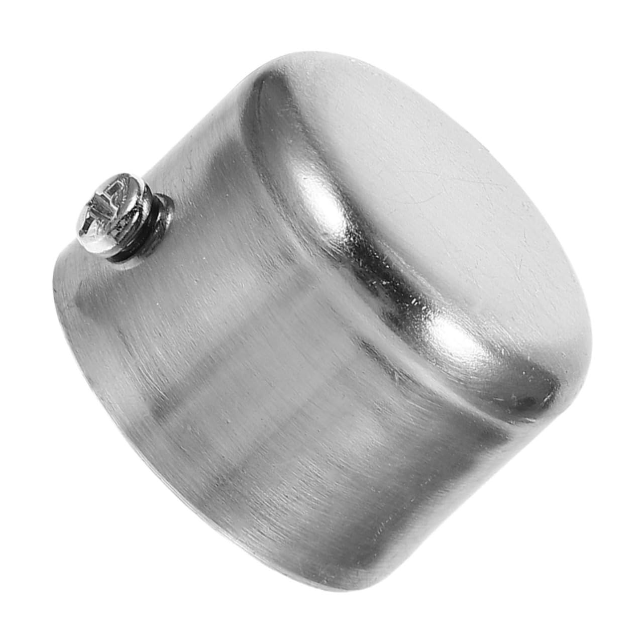 PRETYZOOM Curtain Rod End Caps Black Metal Finials for Roman Rods Decorative Pole Cap Covers