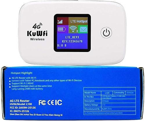 Miniatura 5 de KuWFi 4G LTE Mobile WiFi Hotspot desbloqueado dispositivos de enrutador de Internet inalámbrico con ranura para tarjeta SIM para viajes soporte