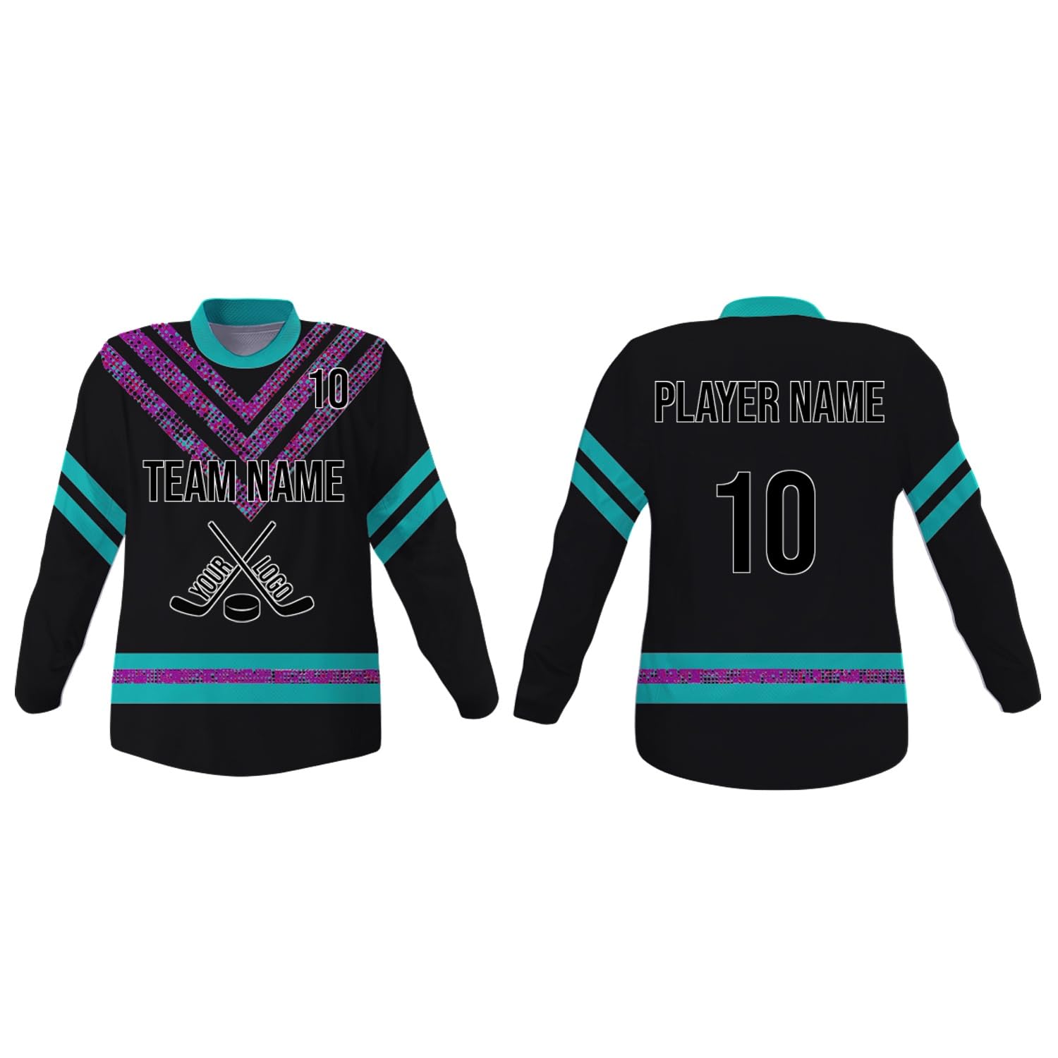 SGS Sports Gear Custom Hockey Jersey, Personalized Reversible or Standard Design with Name &amp; Number, Hockey Jersey