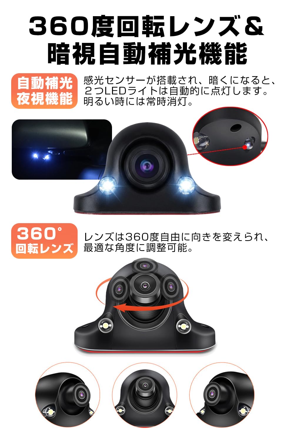 Amazon.co.jp: Antion 5インチLCDモニター サイドカメラセット サイド