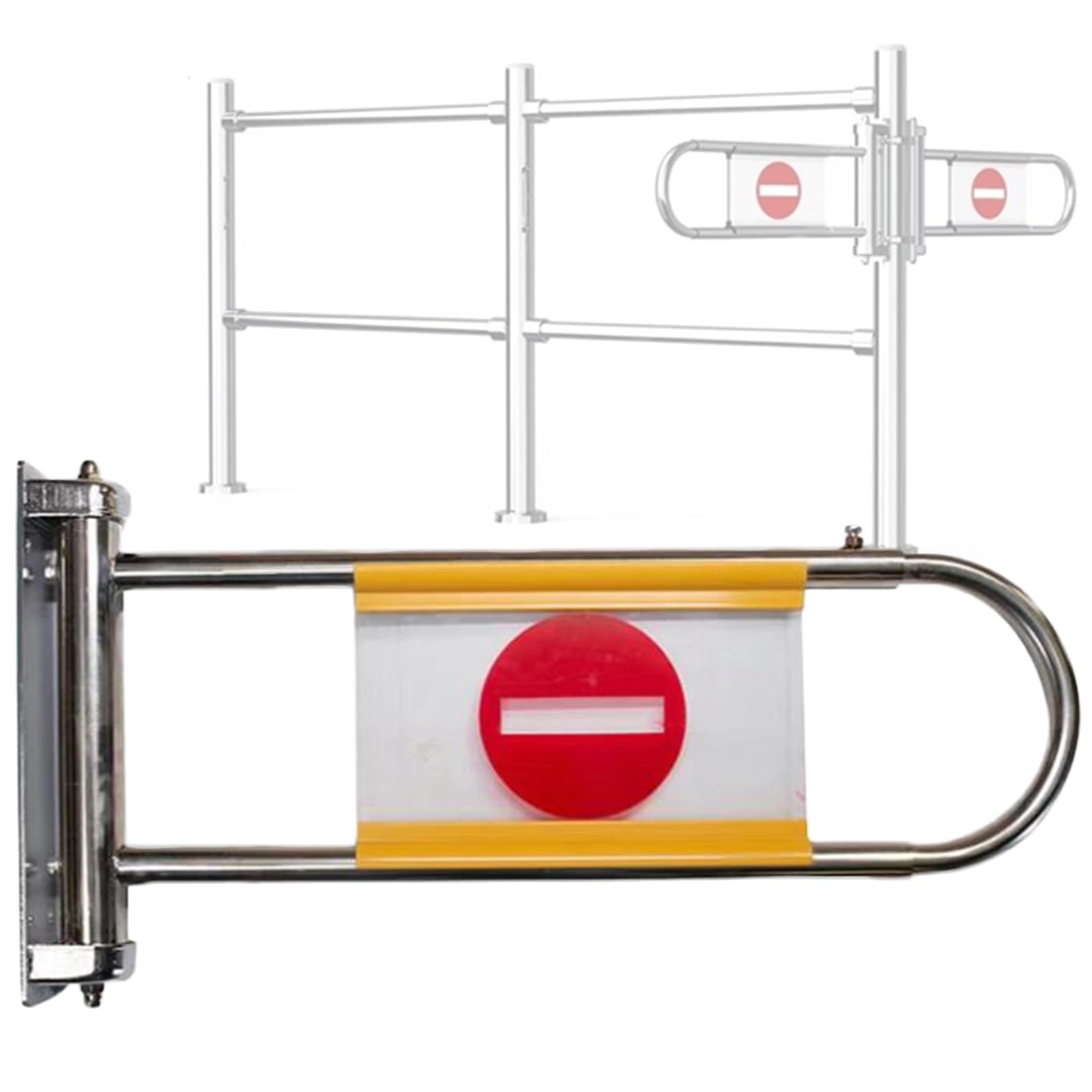 Portail de sécurité à ressort en métal à fermeture automatique pour bibliothèque et entrepôt Argenté 55 à 80 cm