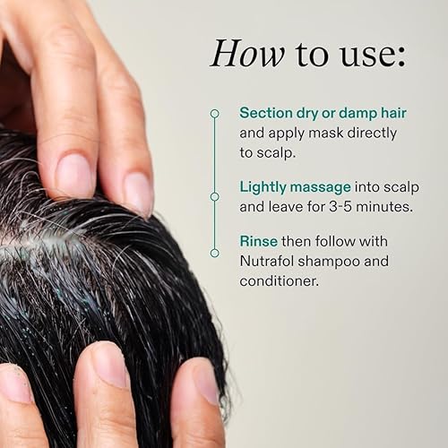 Miniatura 8 de Nutrafol Mascarilla exfoliante para el cuero cabelludo, elimina la acumulación de productos y el aceite para un cabello y cuero cabelludo más