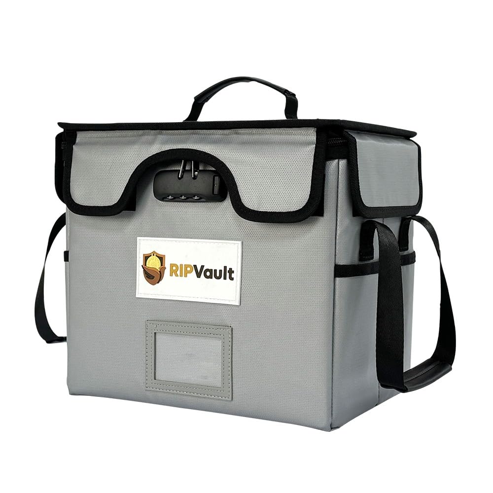 Ripvault Home Office Organization System - Fireproof Storage Box for Important Documents - Estate Planning Tool with Pre-labeled File Organizer Folders | All-in-one Solution - Rated Up to 1200°F