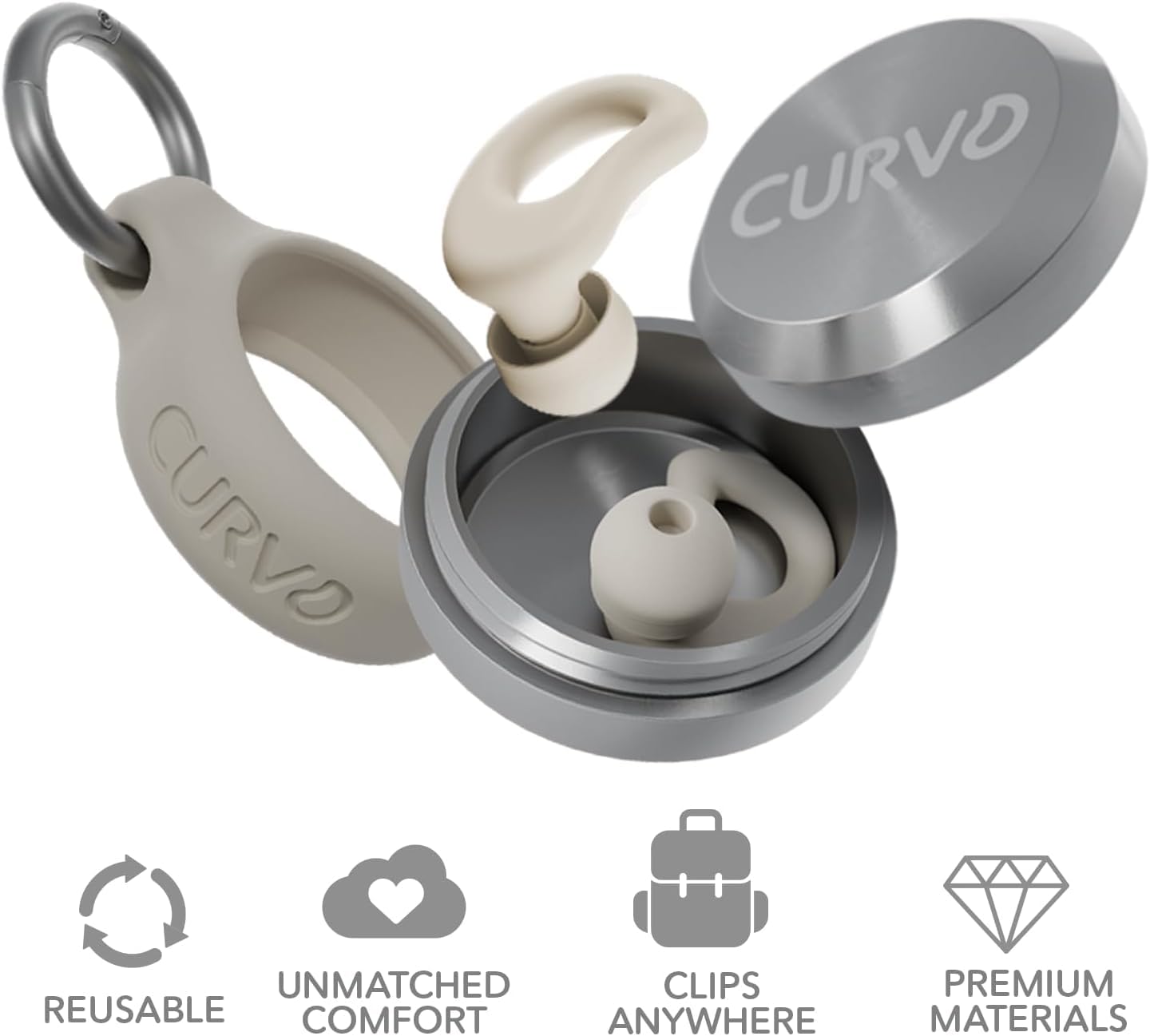 CURVD Ear Plugs for Sleeping, Noise Blocking Earplugs, 28dB SNR (Honey) — Amazon image 5