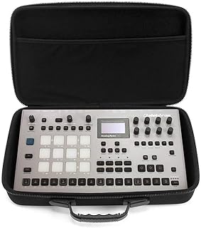 Analog Cases PULSE Case for Elektron Analog Rytm, Analog Four MKII & comparable drum copmuter/sampler (transport case made of durable, moulded EVA/nylon, robust rubber handle), black