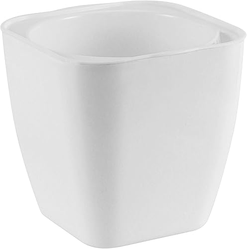 Miniatura 7 de Macetero de riego automático de 5 pulgadas, paquete de 10 macetas de plástico con 10 cuerdas de mecha, macetas que absorben la humedad para