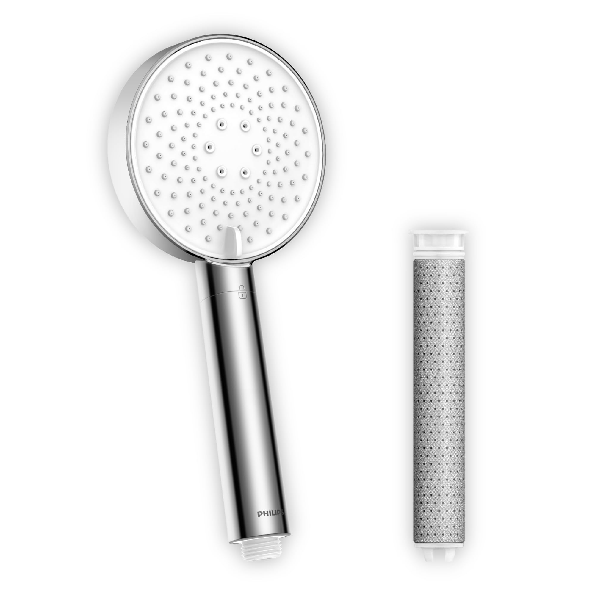 Philips Soffione doccia con filtro rimuove cloro particelle tre modalità spruzzo design rinforzante capacità filtro 1 mese