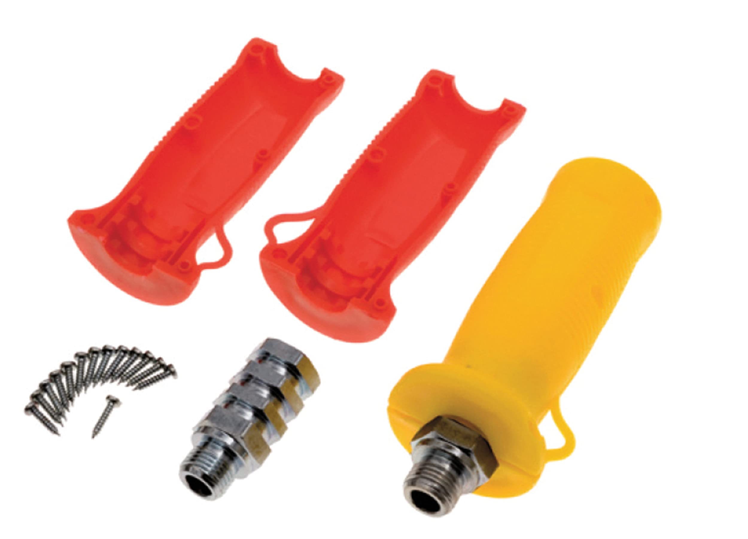 Ryme Automotive Kit Freno Aire Camión Remolque, 2X Serpentines Aire Pur M16x1,5 Rojo y Amarillo 5M con Cabeza Acoplamiento Automaticas y Manuales. Manetas Incluidas