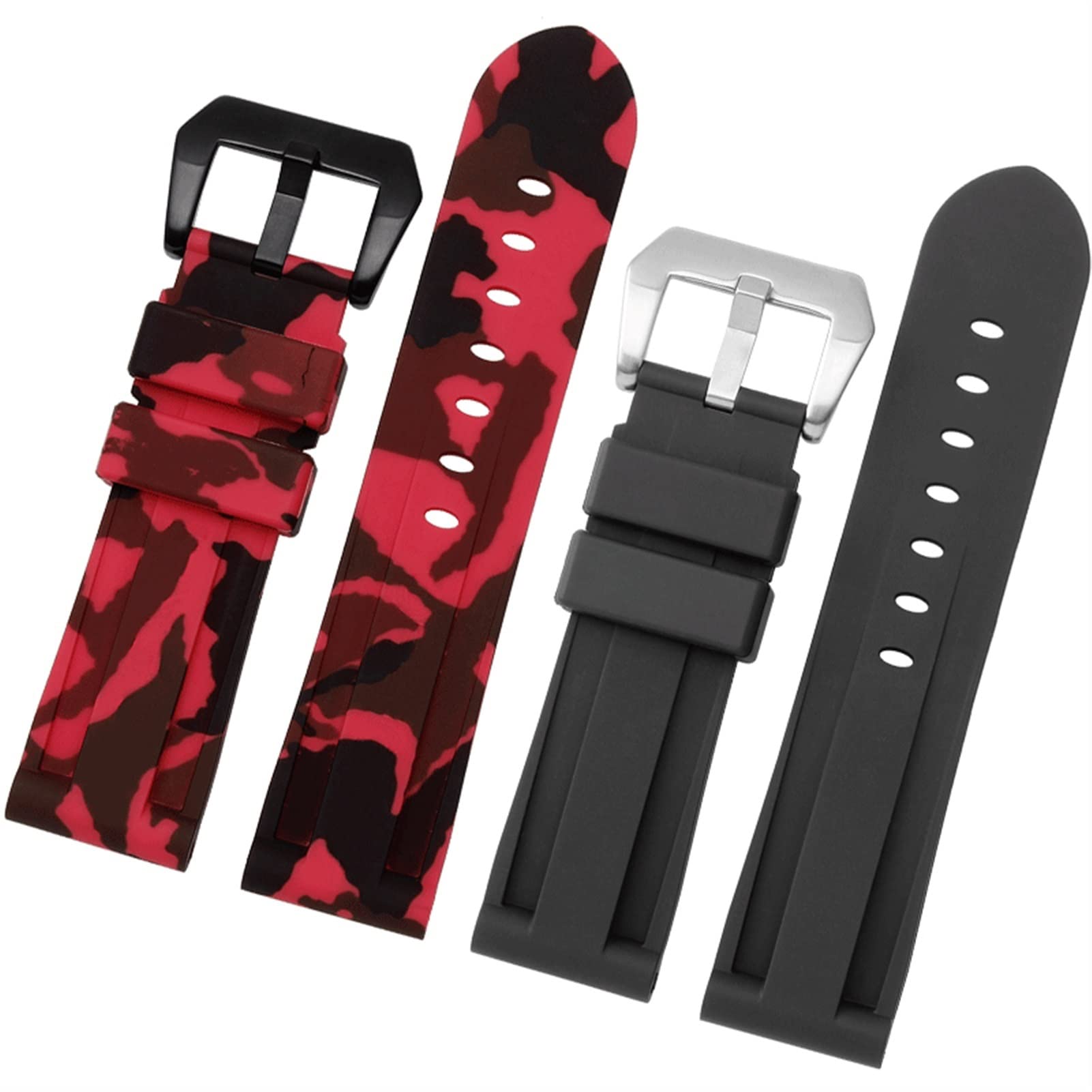 Silikonowy pasek do zegarków Do pasków na nadgarstek serii PAM111 386 441 20 mm 22 mm 24 mm 26 mm Wodoodporna bransoletka sportowa w kamuflażu (kolor: 21 mm, rozmiar: 20 mm)