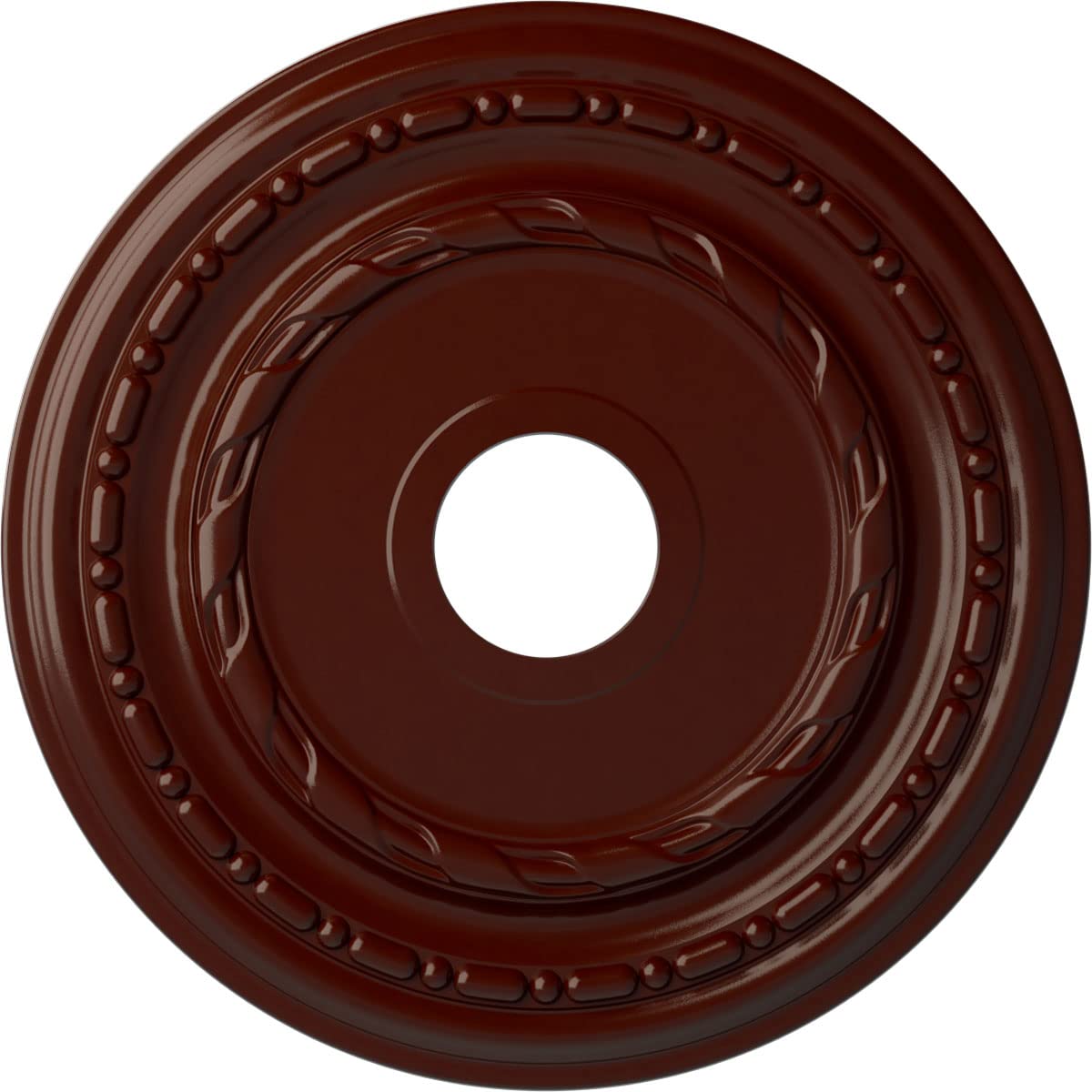 Ekena MillworkCM17DUBMF - Dublin - Ceiling Medallion, Brushed Mahogany