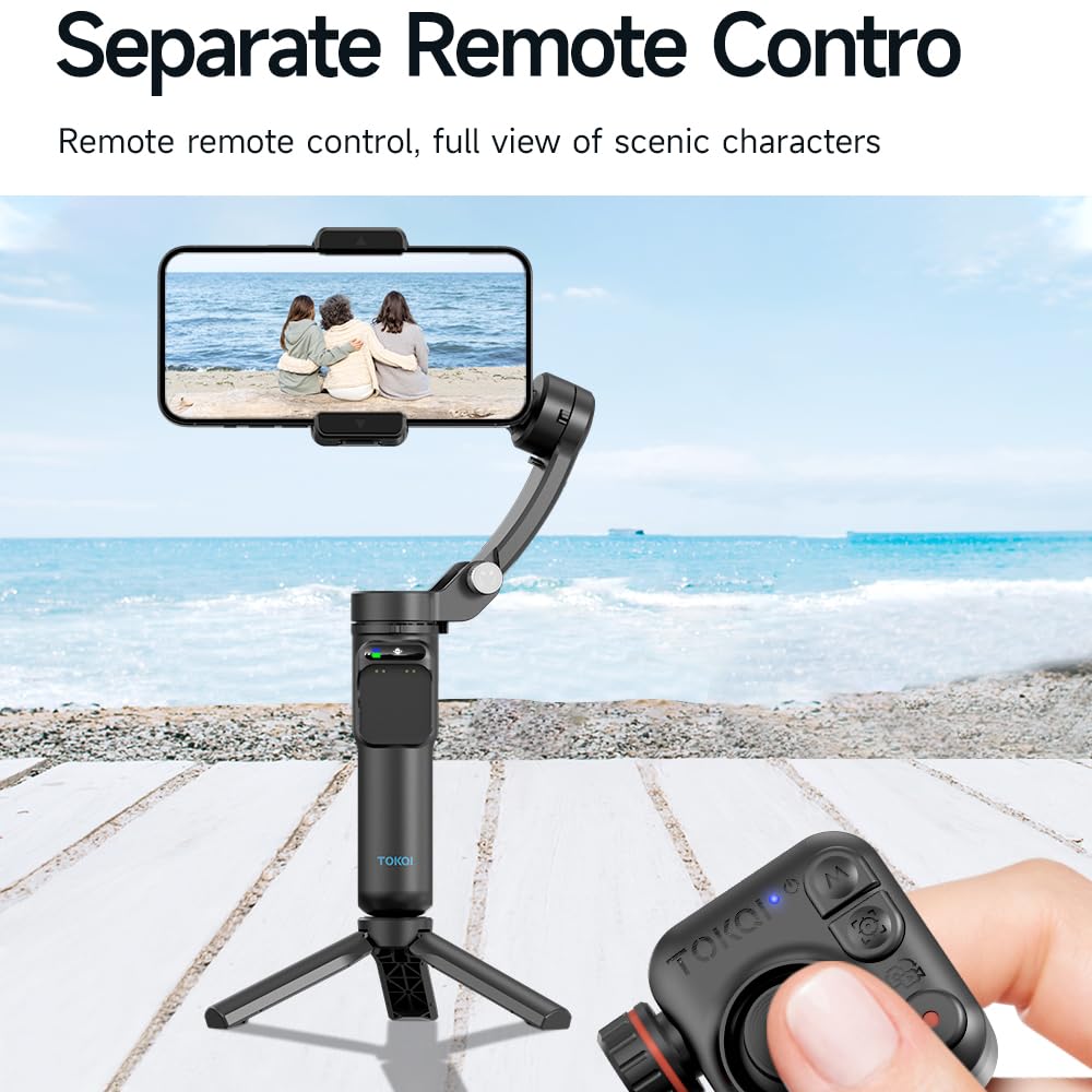 Amazon.com: Phone Gimbal 3-Axis Foldable Stabilizer with
