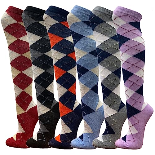 COUVER Over Knee High Socks Women Warm Dress Tube Stocking Cosplay Socks Thigh High Leg Warmer - 6 Pairs