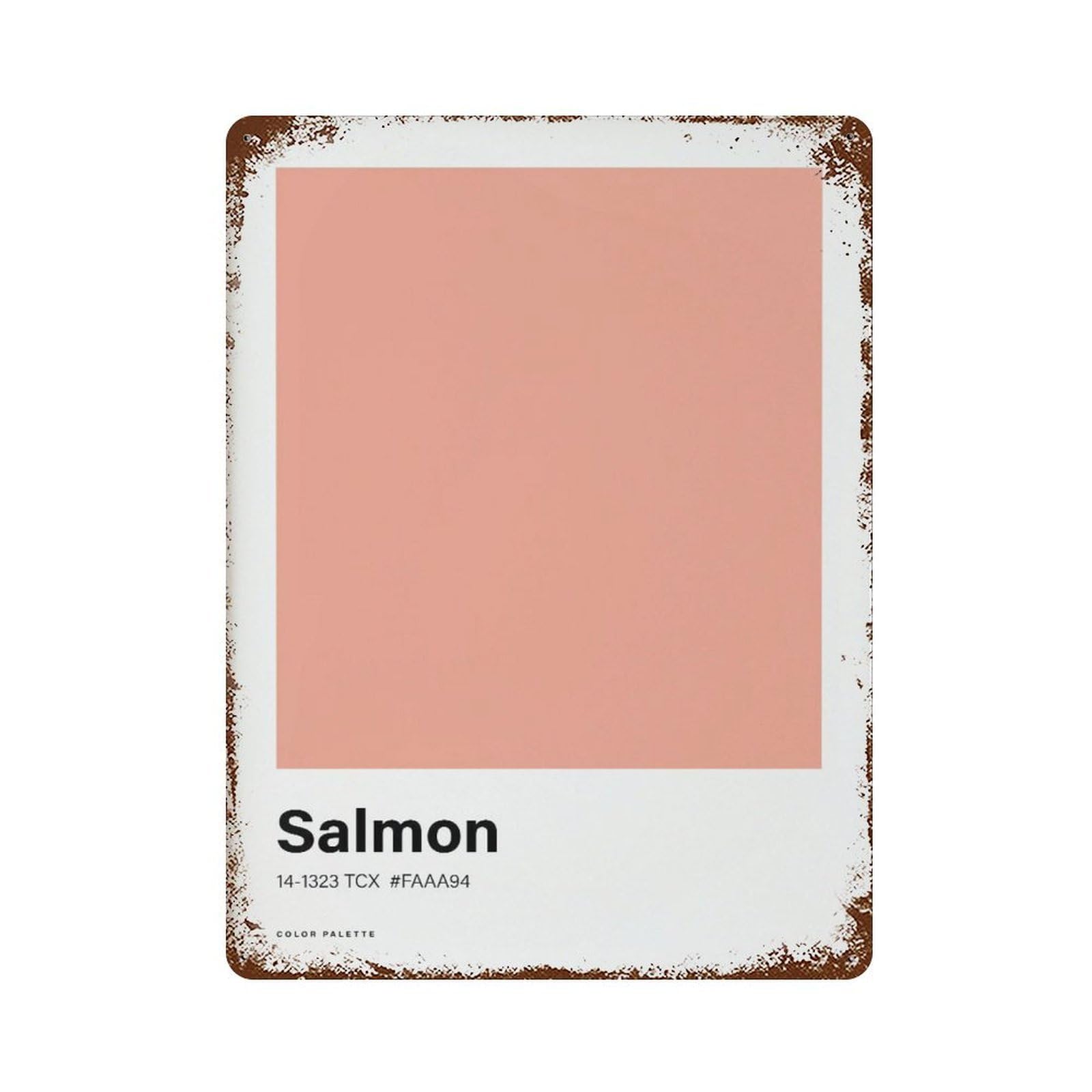 xiaoxiaoshen Salmon Color Palette Minimalist Nordic Wall Decor Art Metal Tin Poster Modern Home Decor Art Home Bar Shop Decorations Vintage Sign 40x30cm