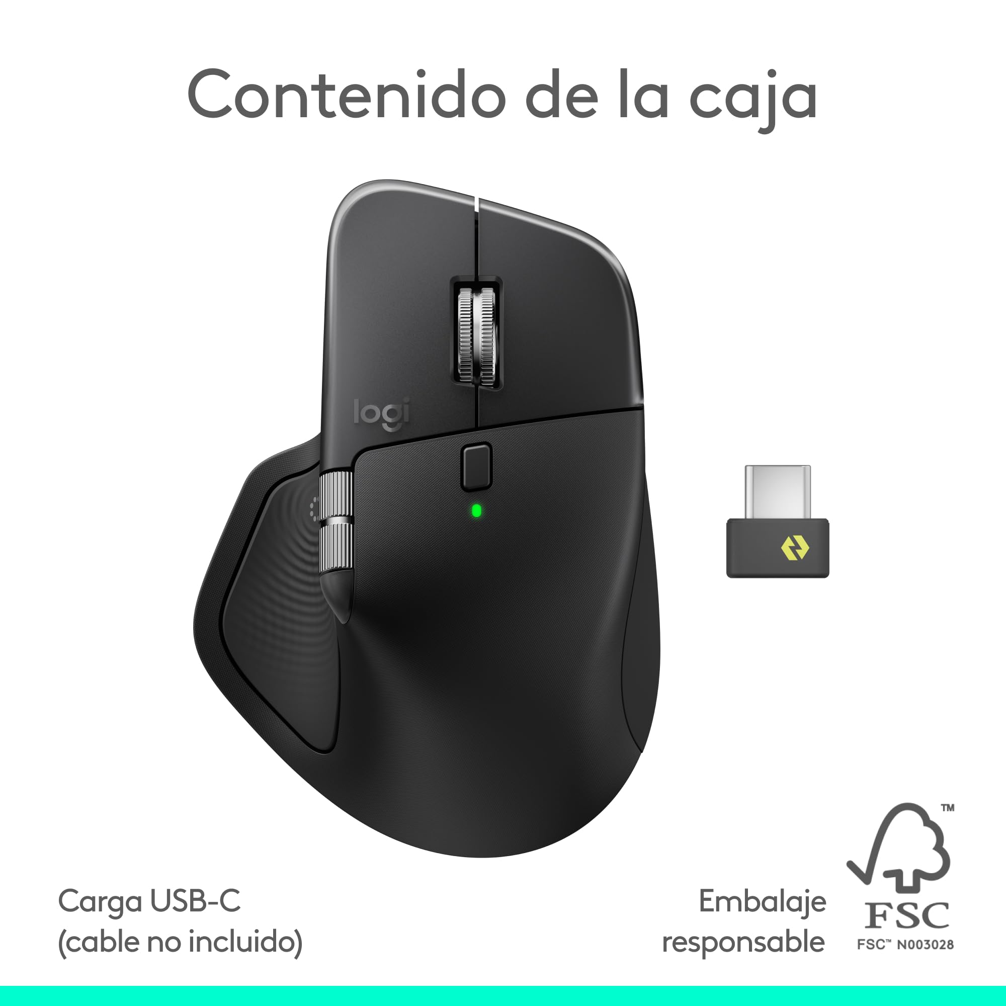 Logitech MX Master 4, ratón inalámbrico ergonómico con Respuesta háptica Avanzada, Desplazamiento ultrarrápido, Carga USB-C, Bluetooth, Windows, macOS - Negro