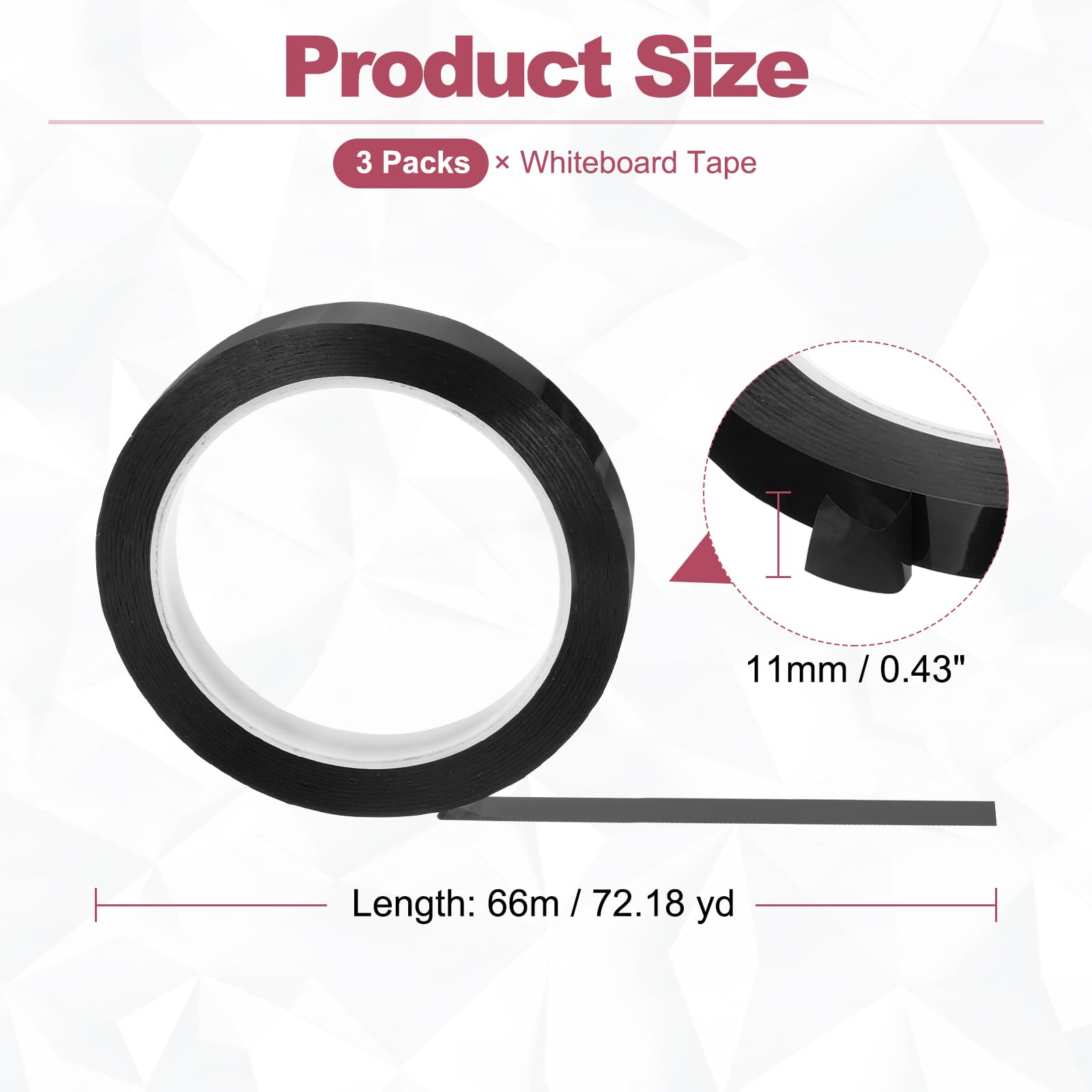 PATIKIL 3 Pack Whiteboard Tape - Image 2